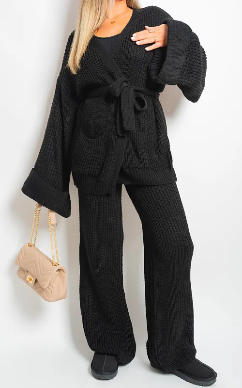 Belted Pocket Knit Co-ord Set sold by Beagle Boutique