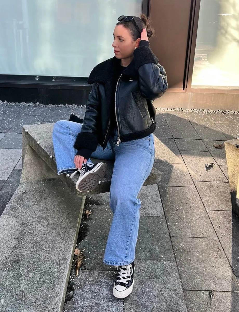 Faux Leather Aviator Jacket sold by Beagle Boutique product image thumbnail 4