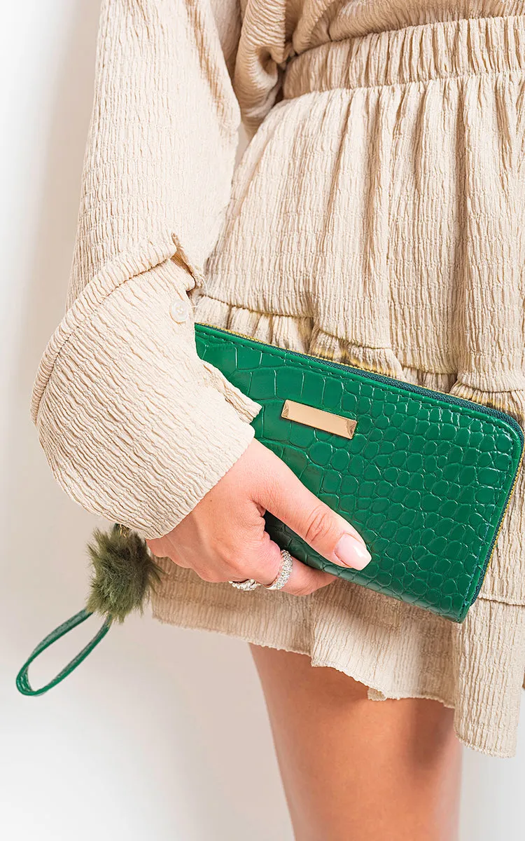 Croc Patterned Zip Around Purse sold by Beagle Boutique product image thumbnail 5