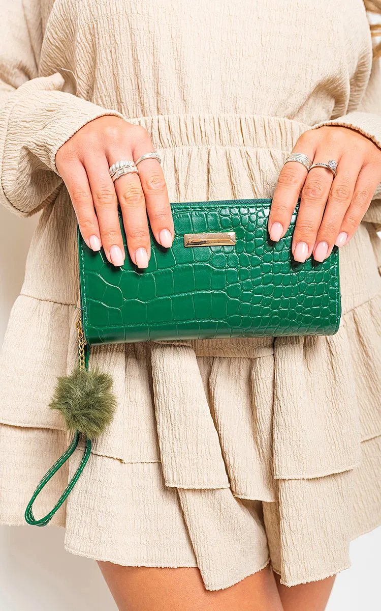 Croc Patterned Zip Around Purse sold by Beagle Boutique product image thumbnail 3