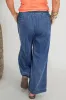 Dusk Blue Plus Size Drawstring High Waist Straight Leg Jeans sold by Beagle Boutique