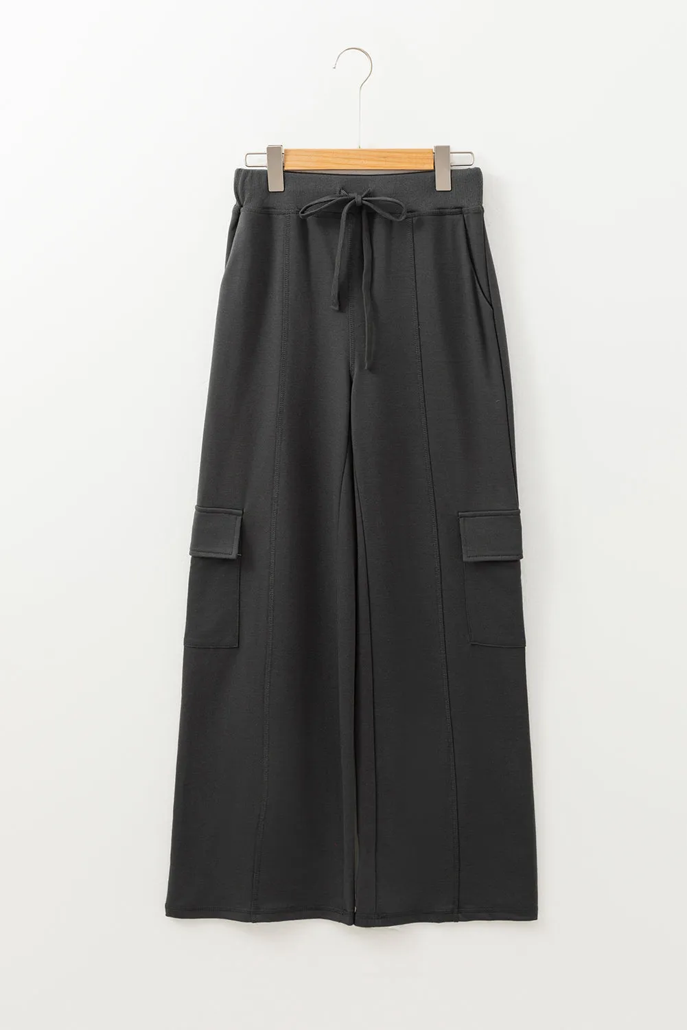 Carbon Grey Cargo Pockets Drawstring SweatTrousers sold by Beagle Boutique product image thumbnail 4