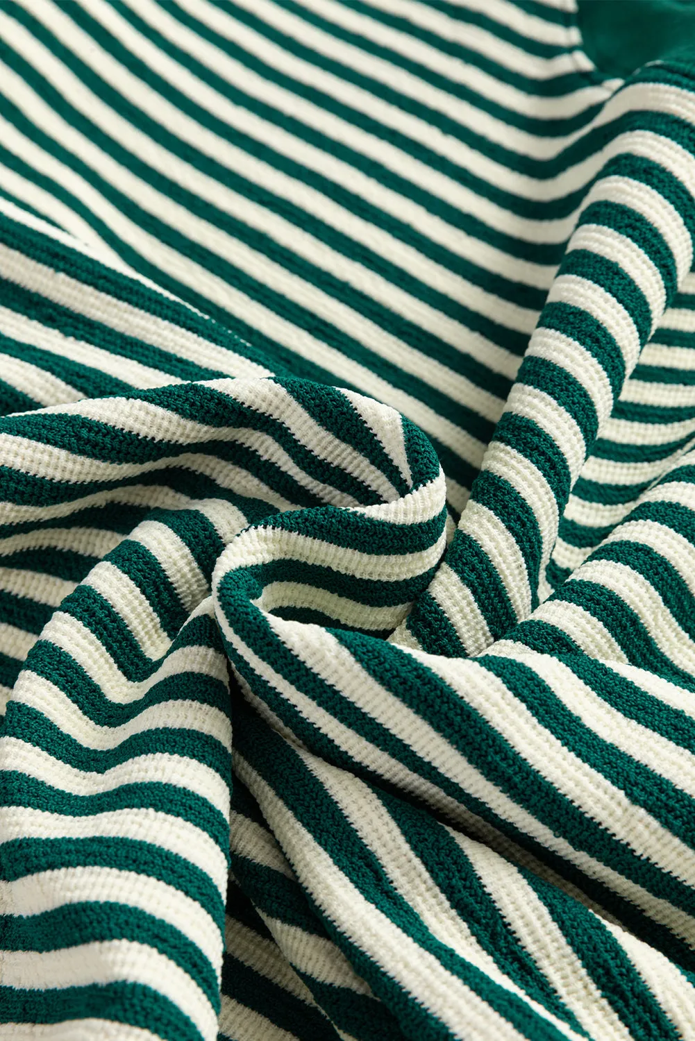 Green Stripe Loose Drop Shoulder Long Sleeve Top sold by Beagle Boutique product image thumbnail 5