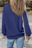 Navy Blue Plain Drop Shoulder Crewneck Pullover Sweatshirt sold by Beagle Boutique