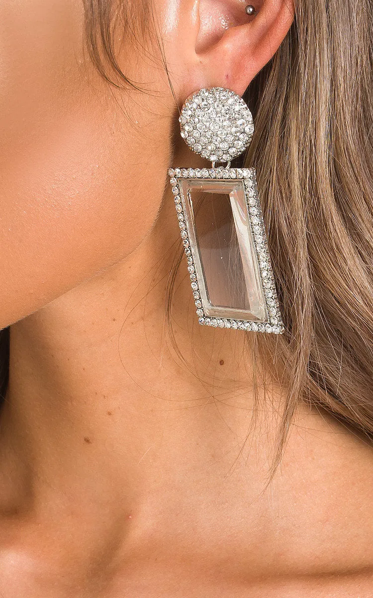 Diamante Drop Earrings sold by Beagle Boutique product image thumbnail 4