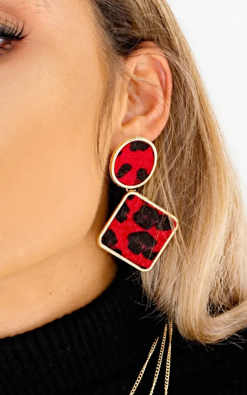Leopard Print Drop Earrings sold by Beagle Boutique