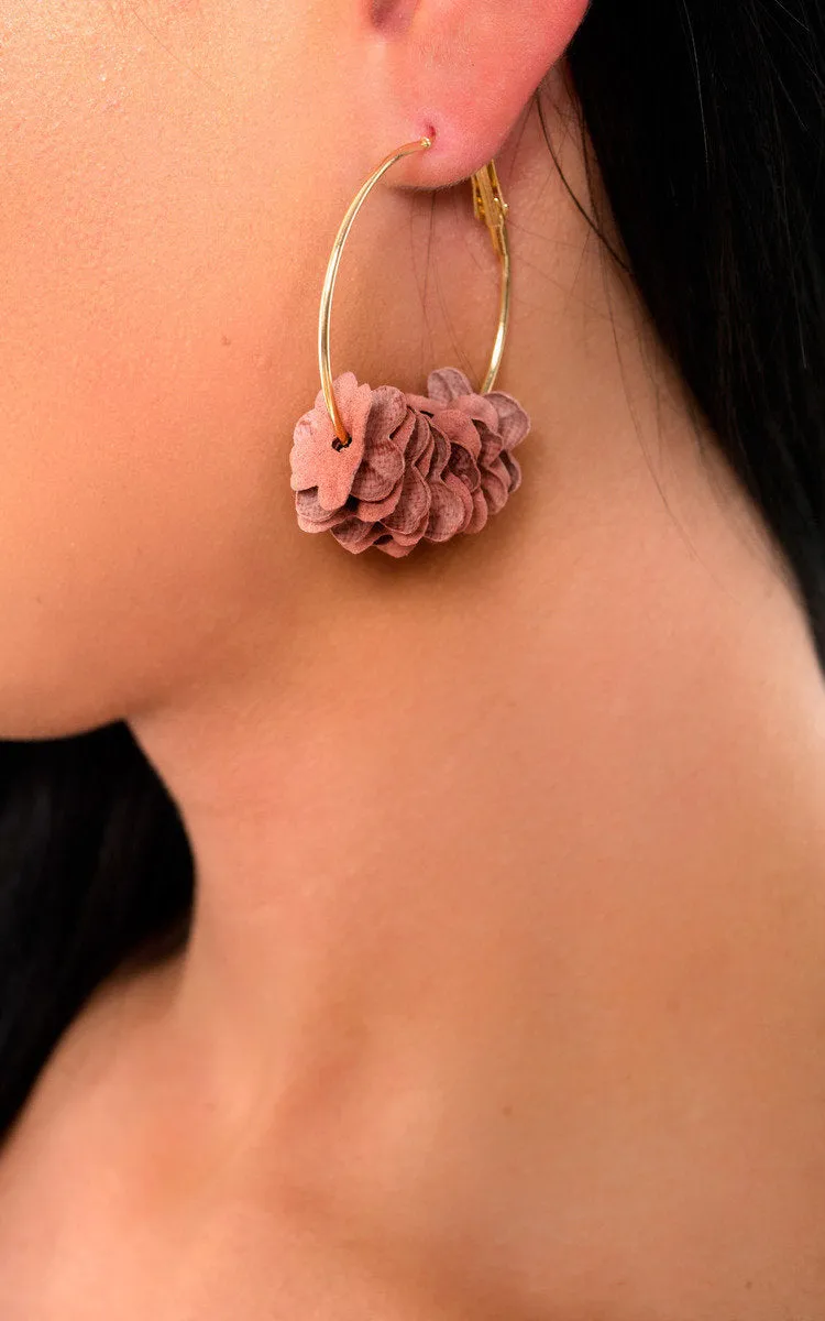 Flower Hoop Earrings sold by Beagle Boutique