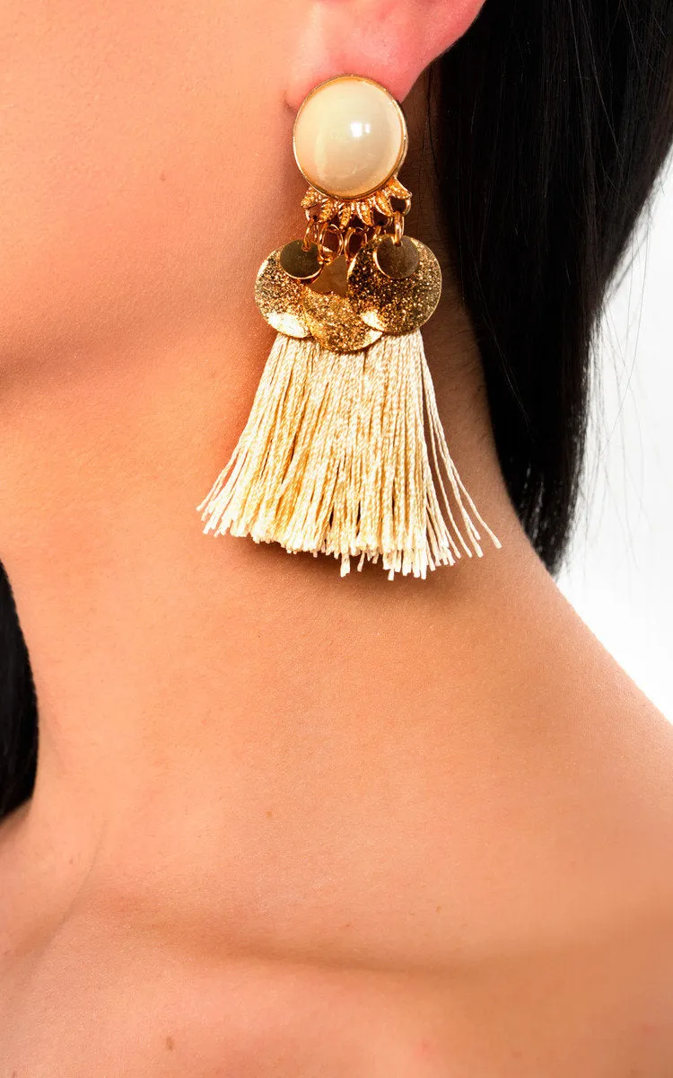 Tassel Drop Earrings sold by Beagle Boutique product image thumbnail 2