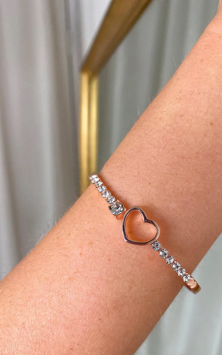 Diamante Bangle with Love Heart Detail sold by Beagle Boutique product image thumbnail 2