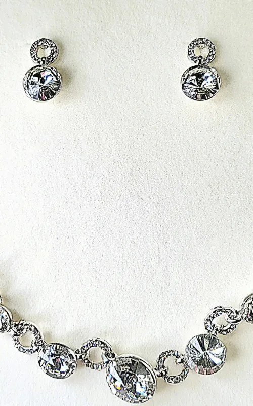 Diamante Necklace and Earrings Set sold by Beagle Boutique