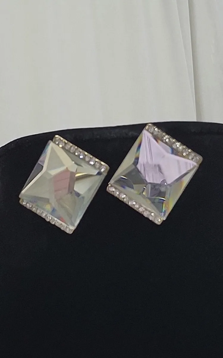 Diamante Crystal Drop Earrings sold by Beagle Boutique product image thumbnail 3