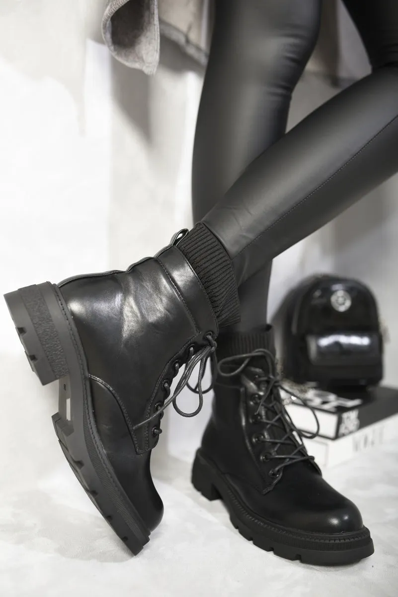 Platform Lace Up Ankle Boots sold by Beagle Boutique product image thumbnail 4