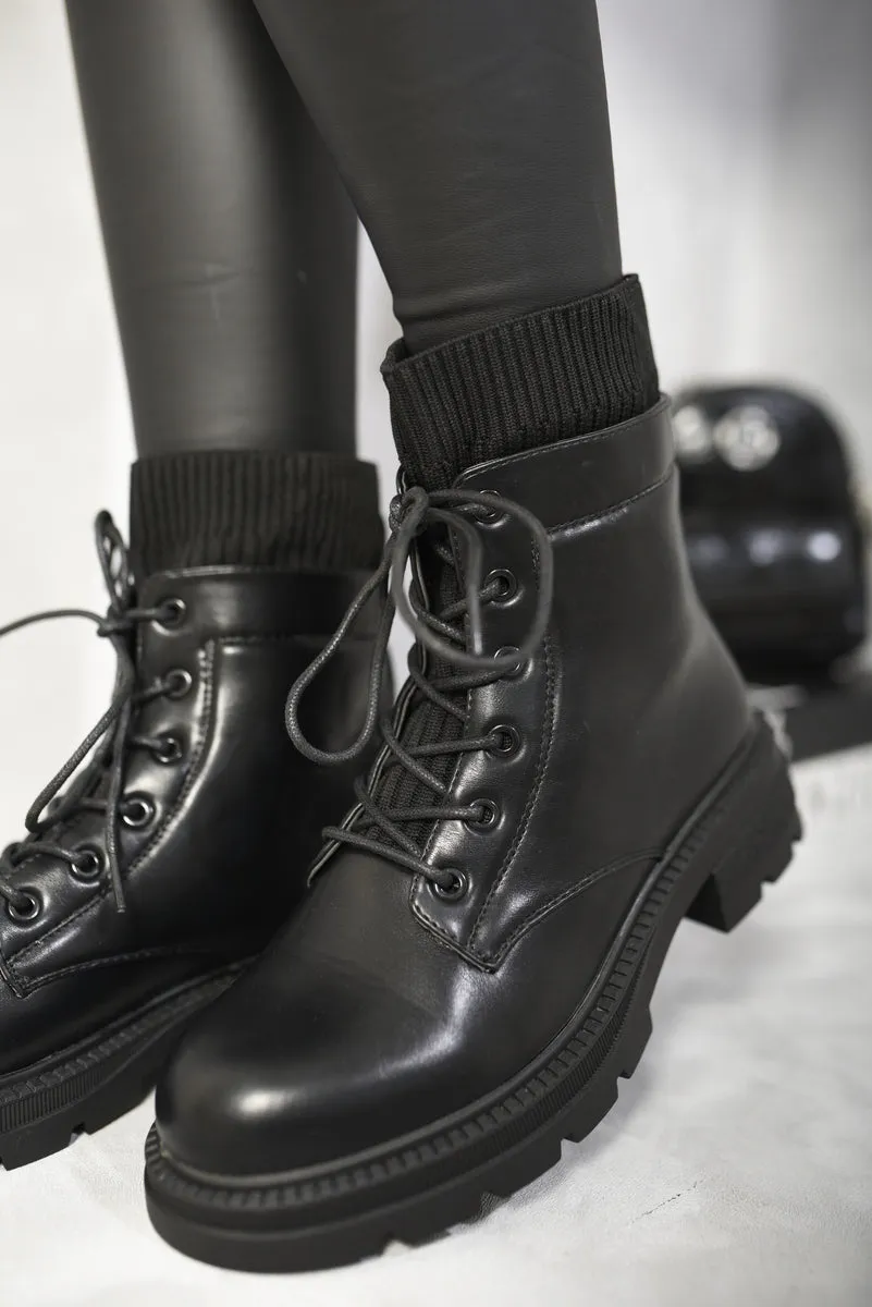 Platform Lace Up Ankle Boots sold by Beagle Boutique product image thumbnail 3