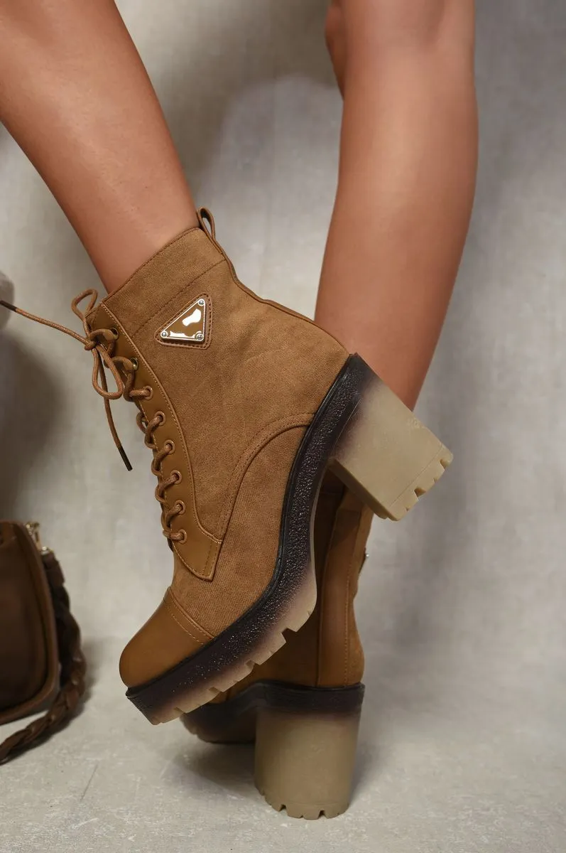 Lace Up Combat Heeled Ankle Boots sold by Beagle Boutique product image thumbnail 5