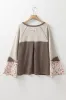 Goat Colourblock Floral Patchwork Flared Sleeve Buttons Henley Top sold by Beagle Boutique