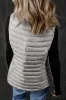 Silvery Plush Collared Quilted Zipped Puffer Vest sold by Beagle Boutique