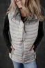 Silvery Plush Collared Quilted Zipped Puffer Vest sold by Beagle Boutique