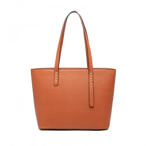 LG6931 - Miss Lulu 4 Piece Handbag Set - Brown sold by Beagle Boutique product image thumbnail 2