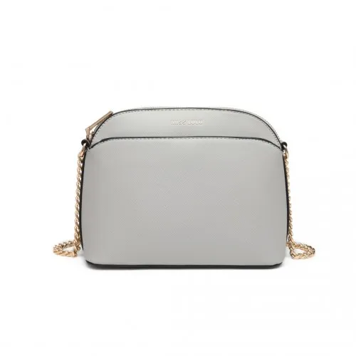 LT2101 - Miss Lulu Cross-Body Sleek Handbag - Grey sold by Beagle Boutique product image thumbnail 2