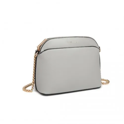 LT2101 - Miss Lulu Cross-Body Sleek Handbag - Grey sold by Beagle Boutique