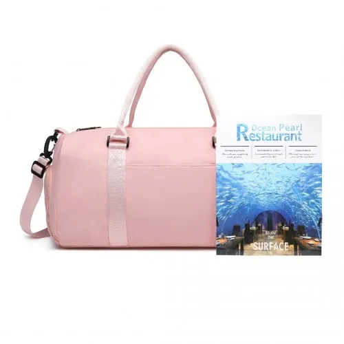 EA2213 - Kono Multi Waterproof Gym bag Carry On Weekend Bag - Pink sold by Beagle Boutique product image thumbnail 5
