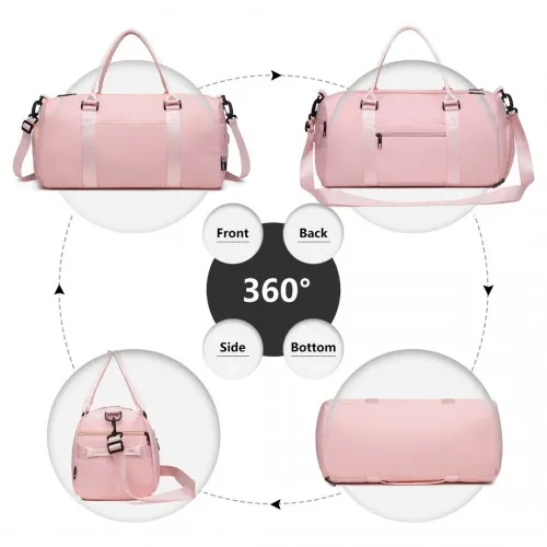 EA2213 - Kono Multi Waterproof Gym bag Carry On Weekend Bag - Pink sold by Beagle Boutique product image thumbnail 3