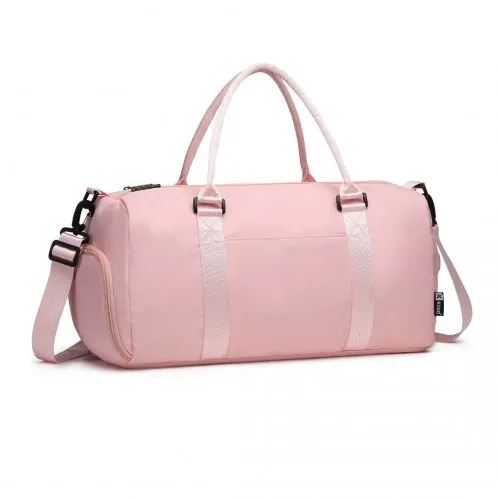 EA2213 - Kono Multi Waterproof Gym bag Carry On Weekend Bag - Pink sold by Beagle Boutique