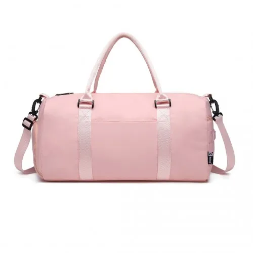 EA2213 - Kono Multi Waterproof Gym bag Carry On Weekend Bag - Pink sold by Beagle Boutique product image thumbnail 2