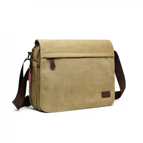 LB1925 - Kono Classic Expanding Messenger Bag - Khaki sold by Beagle Boutique