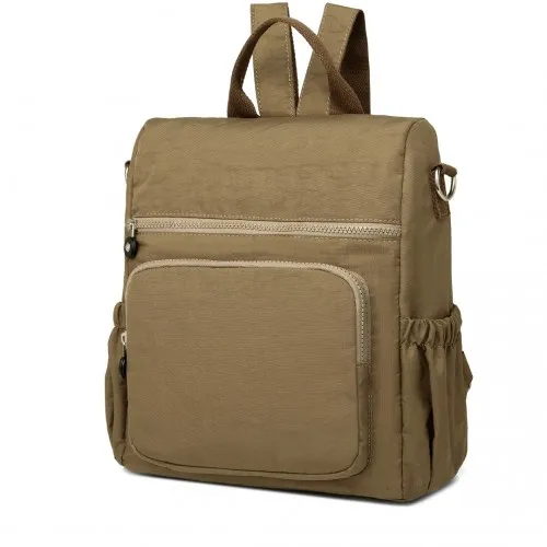EH2107 - Kono Multi Way Anti-theft Waterproof Backpack Shoulder Bag - Khaki sold by Beagle Boutique product image thumbnail 2
