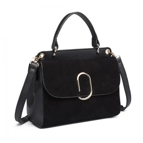 LB6871-MISS LULU STYLISH LADIES LEATHER HANDBAG SHOULDER BAG BLACK sold by Beagle Boutique product image thumbnail 2