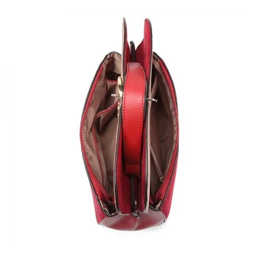 LB6871-MISS LULU STYLISH LADIES LEATHER HANDBAG SHOULDER BAG RED sold by Beagle Boutique product image thumbnail 3