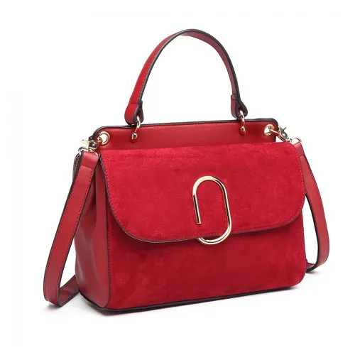 LB6871-MISS LULU STYLISH LADIES LEATHER HANDBAG SHOULDER BAG RED sold by Beagle Boutique product image thumbnail 2