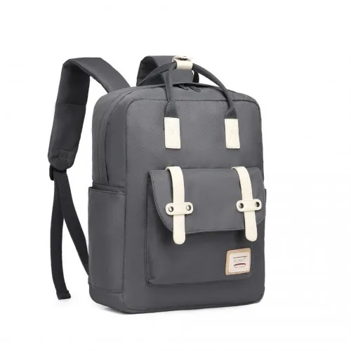 EB2211 - Kono Casual Daypack Lightweight Backpack Travel Bag - Grey sold by Beagle Boutique