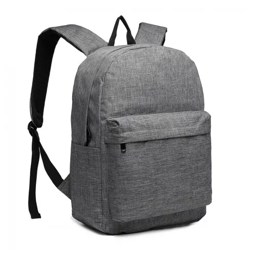E1930 - Kono Durable Polyester Everyday Backpack With Sleek Design - Grey sold by Beagle Boutique