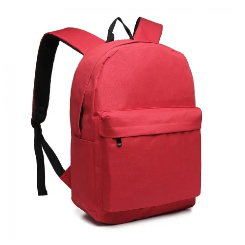 E1930 - Kono Durable Polyester Everyday Backpack With Sleek Design - Red sold by Beagle Boutique