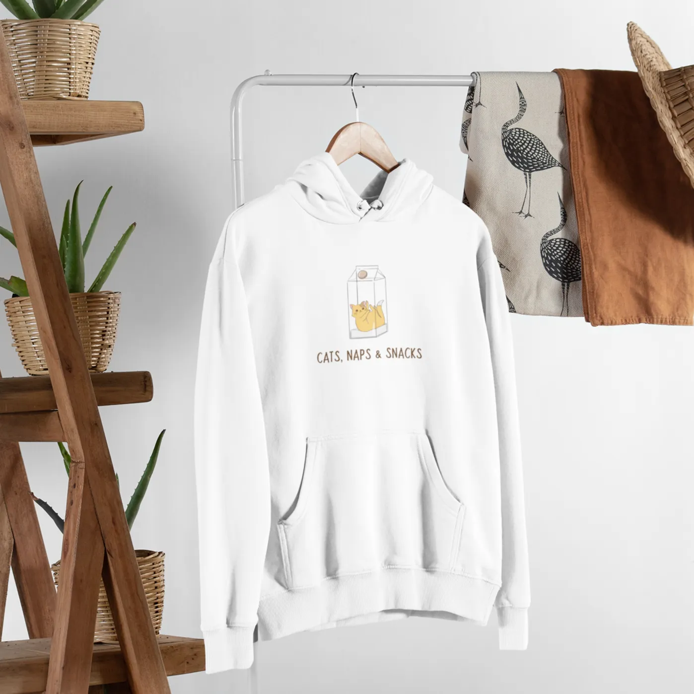 Cats, Naps & Snacks - Organic Cotton Hoodie sold by Beagle Boutique product image thumbnail 3
