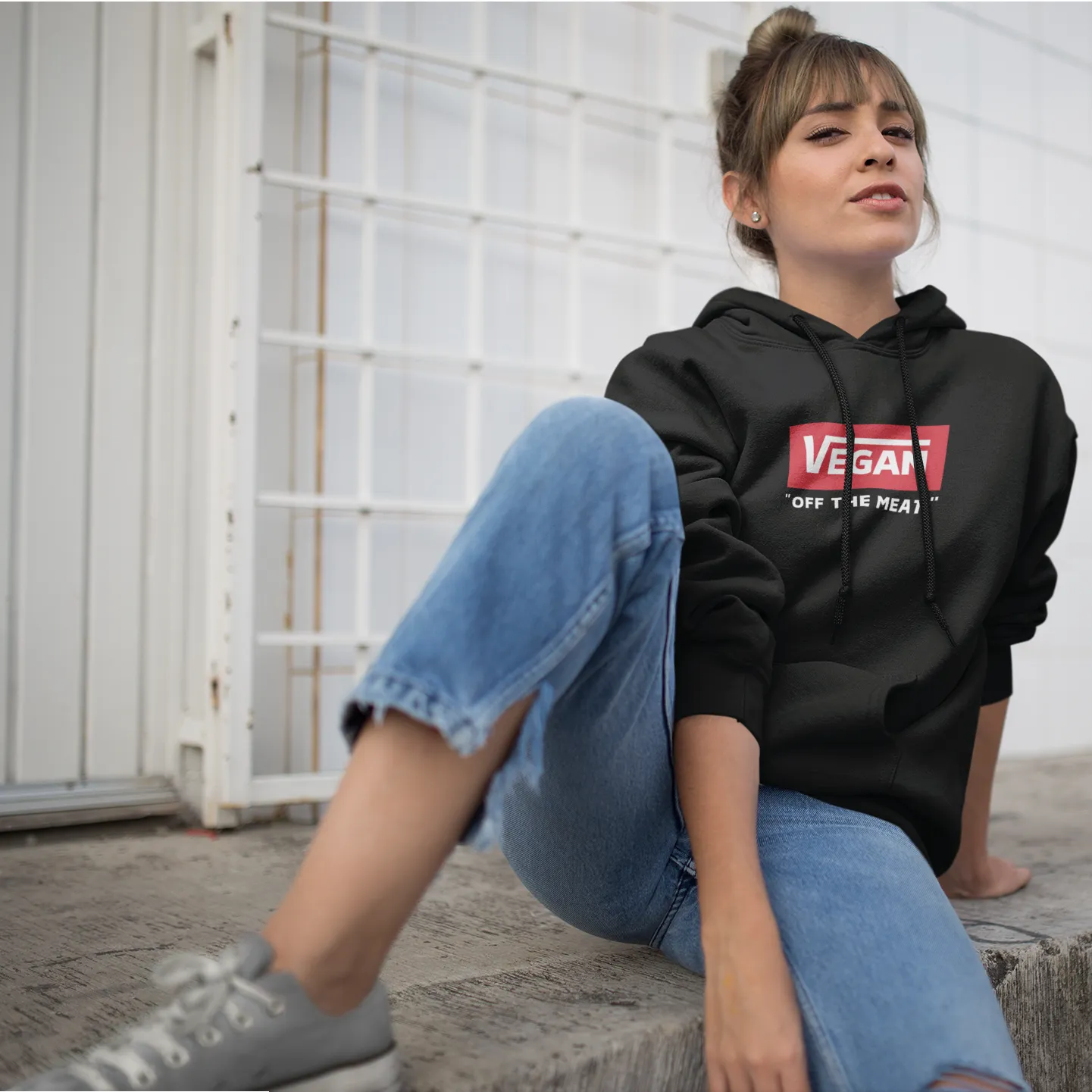 OFF THE MEAT - Organic Cotton Hoodie sold by Beagle Boutique