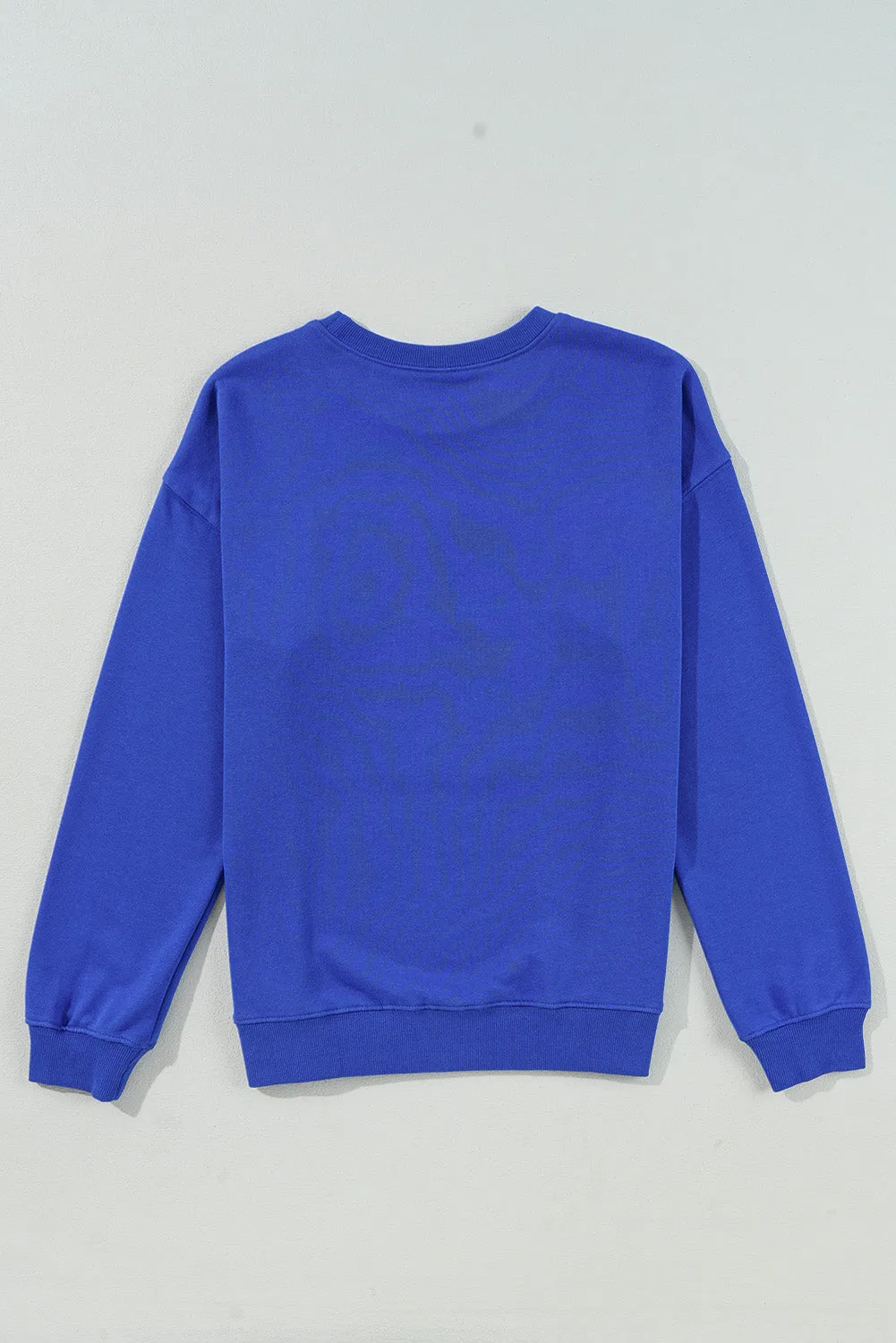 Dark Blue Game Day Crew Neck Graphic Pullover Sweatshirt sold by Beagle Boutique product image thumbnail 5