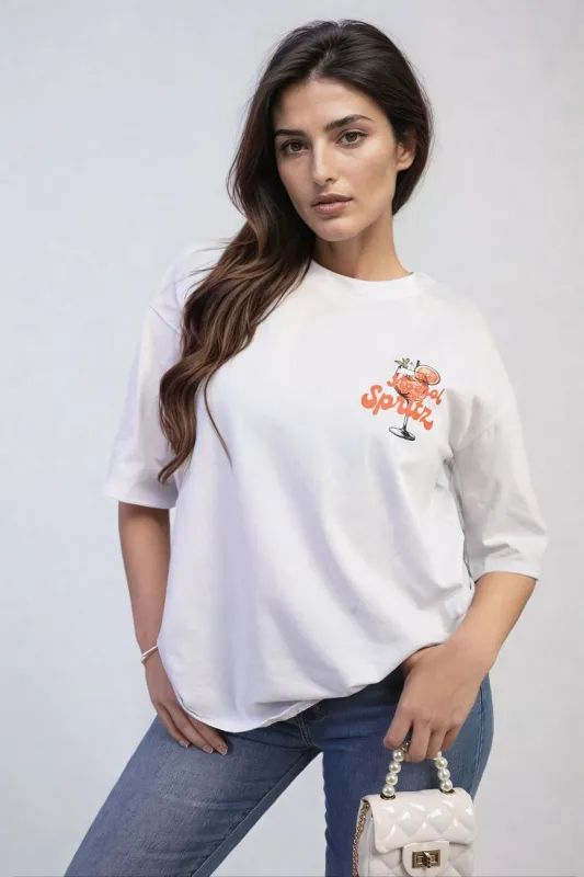 Aperol Spritz Cocktail Graphic Top sold by Beagle Boutique