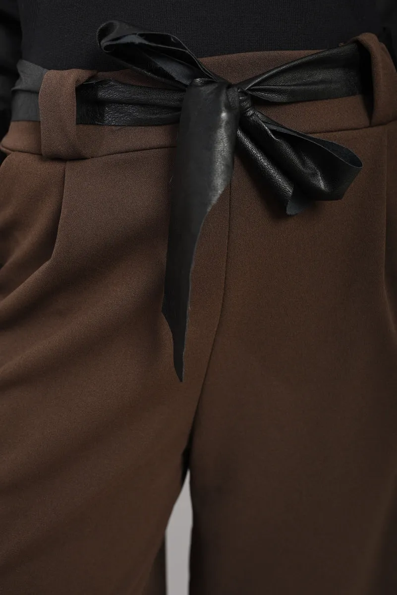 Belted High Waist Wide Leg Trouser sold by Beagle Boutique product image thumbnail 3