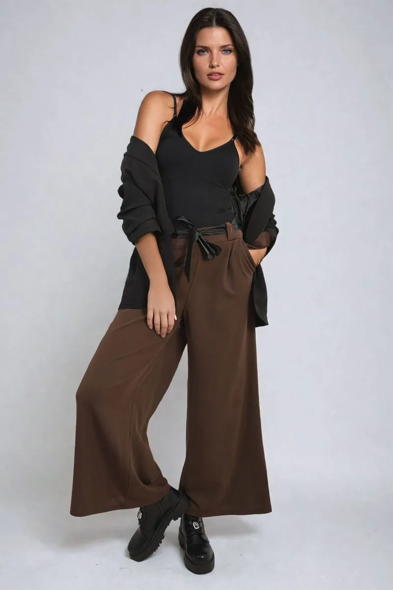 Belted High Waist Wide Leg Trouser sold by Beagle Boutique