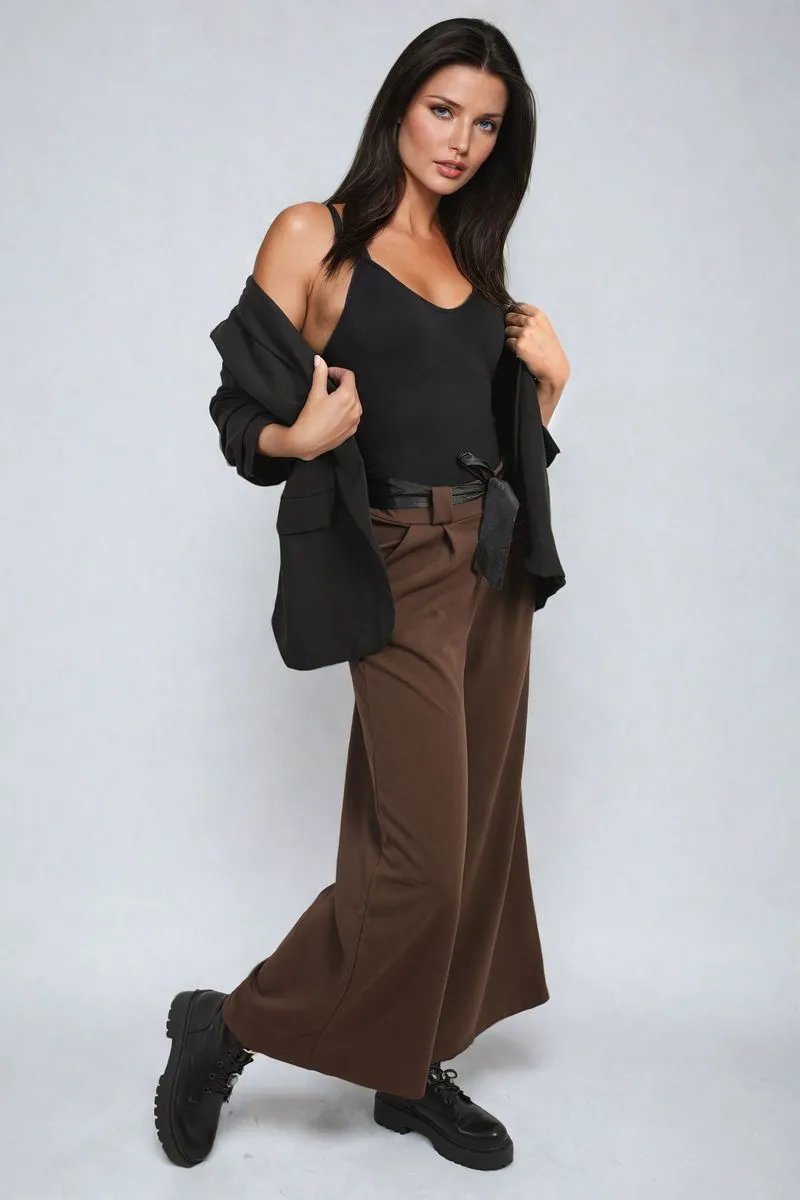 Belted High Waist Wide Leg Trouser sold by Beagle Boutique product image thumbnail 2