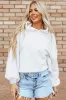 White Sherpa Fleece Drop Shoulder Hoodie sold by Beagle Boutique