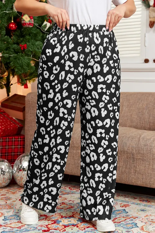 Leopard Leopard Print Wide Leg Pockets Plus Size Pants sold by Beagle Boutique