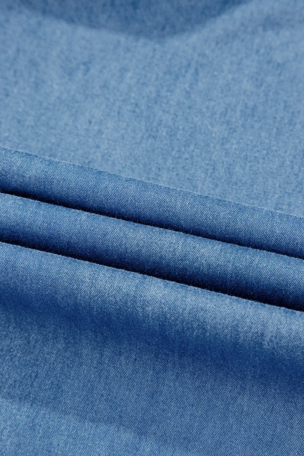 Dusk Blue Drawstring Waist Pocketed Plus Size Denim Joggers sold by Beagle Boutique product image thumbnail 3