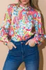 Multicolour Abstract Printed Long Sleeve Casual Shirt sold by Beagle Boutique