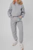Grey Solid Exposed Seams Hoodie and Joggers Activewear Set sold by Beagle Boutique