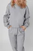Grey Solid Exposed Seams Hoodie and Joggers Activewear Set sold by Beagle Boutique