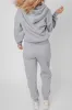 Grey Solid Exposed Seams Hoodie and Joggers Activewear Set sold by Beagle Boutique